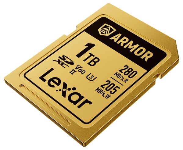 Lexar SDXC Pro Gold Series ARMOR UHS-II V60 IP68 Stainless Steel R280  1 TB