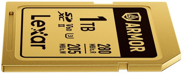 Lexar SDXC Pro Gold Series ARMOR UHS-II V60 IP68 Stainless Steel R280  1 TB