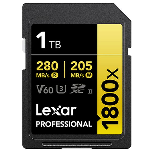 Lexar SDXC Professional - 1800x V60 UHS-II U3 (280/205 MB/s)  1 TB 