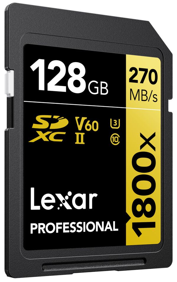 Lexar SDXC Professional Type Gold - 1800x 270MB/s V60 II  128 GB