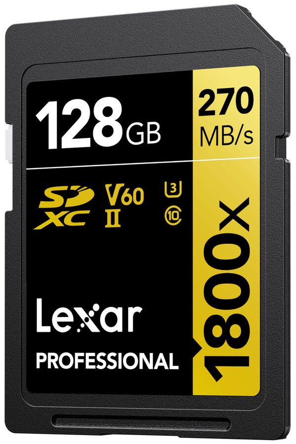 Lexar SDXC Professional Type Gold - 1800x 270MB/s V60 II  128 GB