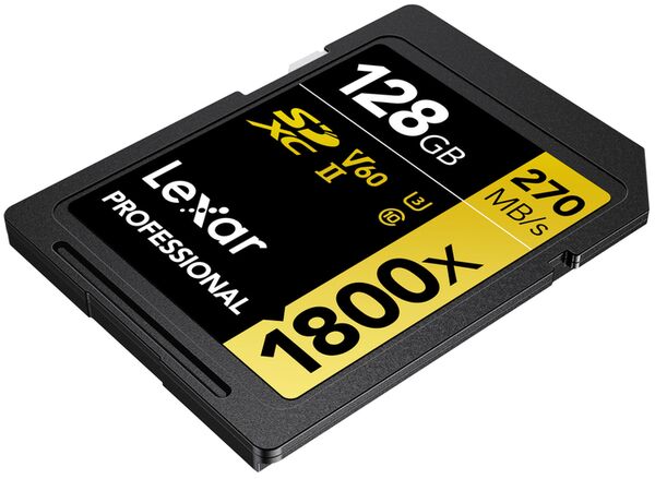 Lexar SDXC Professional Type Gold - 1800x 270MB/s V60 II  128 GB