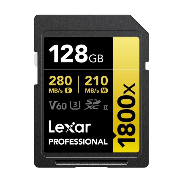 Lexar SDXC Professional Type Gold - 1800x 280MB/s V60 II  128 GB