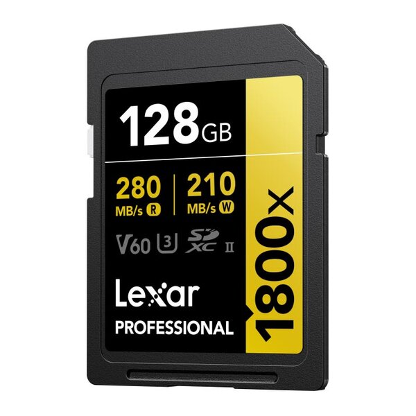 Lexar SDXC Professional Type Gold - 1800x 280MB/s V60 II  128 GB