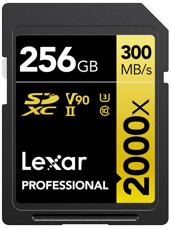 Lexar SDXC Professional Type Gold - 2000x 300MB/s V90 II  256 GB