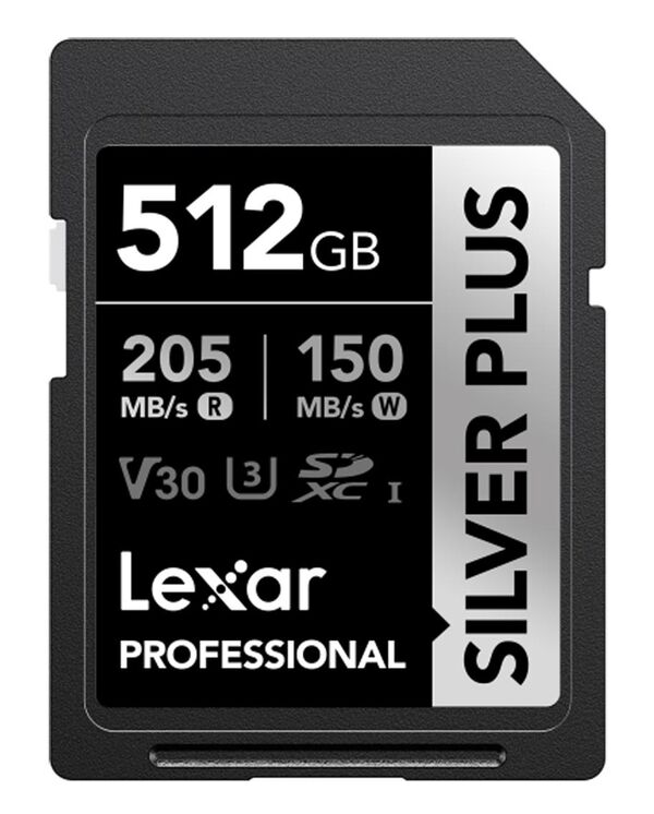 Lexar Silver Plus SDXC UHS-I U3 V30 R205/W150MB/s  512GB