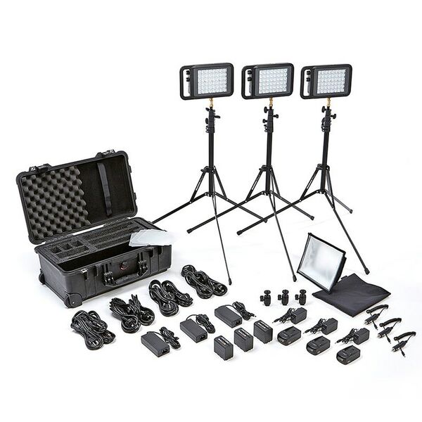 Litepanels Lykos+ BiColor Flight Kit with Battery Bundle 