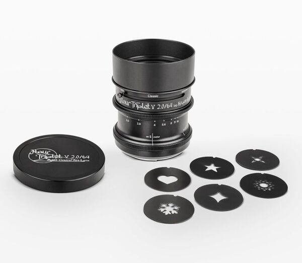 Lomography Nour triplet V 64mm f/2.0 Bokeh Control Art Lens  Nikon Z Alu Black