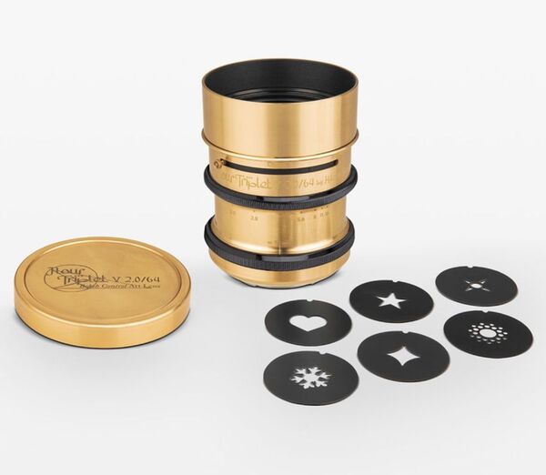 Lomography Nour triplet V 64mm f/2.0 Bokeh Control Art Lens  Nikon Z Brass