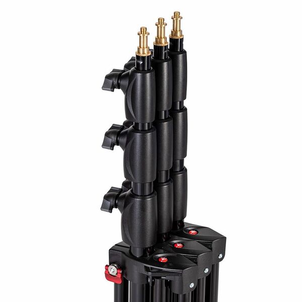 Manfrotto 3er-Set Alu-Lampenstativ Compact mit Luftfederung schwarz 