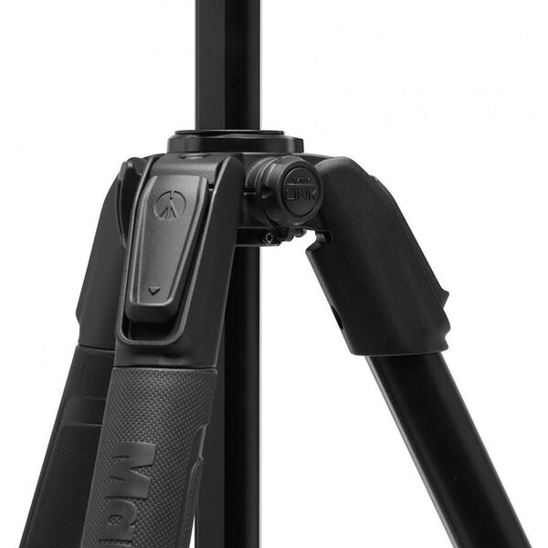 Manfrotto 055 Alu Kit, Videostativ mit Fluid-Kopf, 3 Segmente 