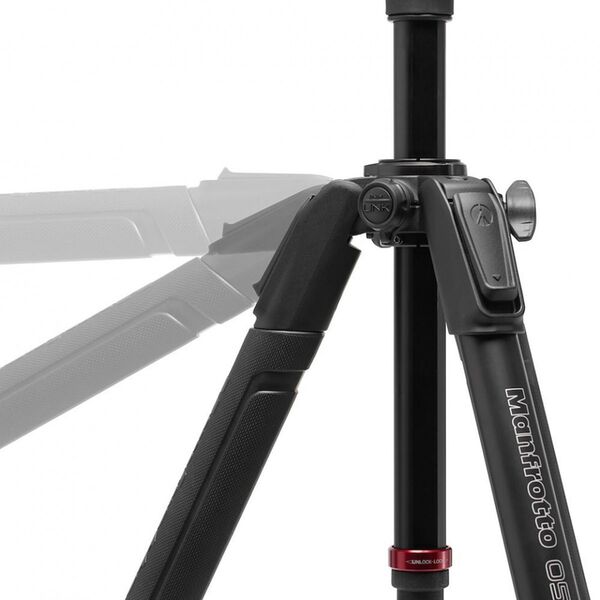 Manfrotto 055 Alu Kit, Videostativ mit Fluid-Kopf, 3 Segmente 