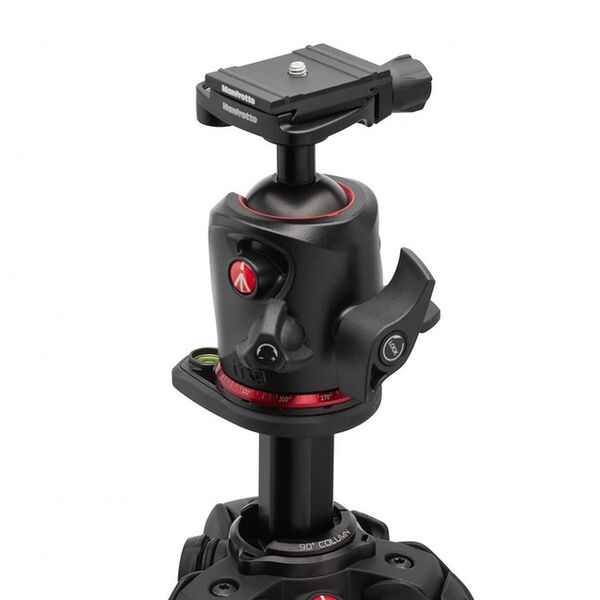 Manfrotto 055 Carbon ARCA Kit, Stativ mit Kugelkopf, 4 Segmente 