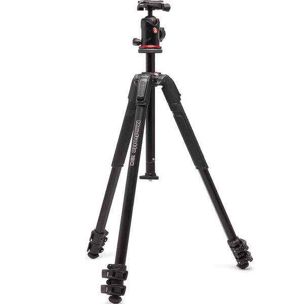 Manfrotto 190X Alu ARCA Kit, Stativ mit Kugelkopf, 3 Segmente 
