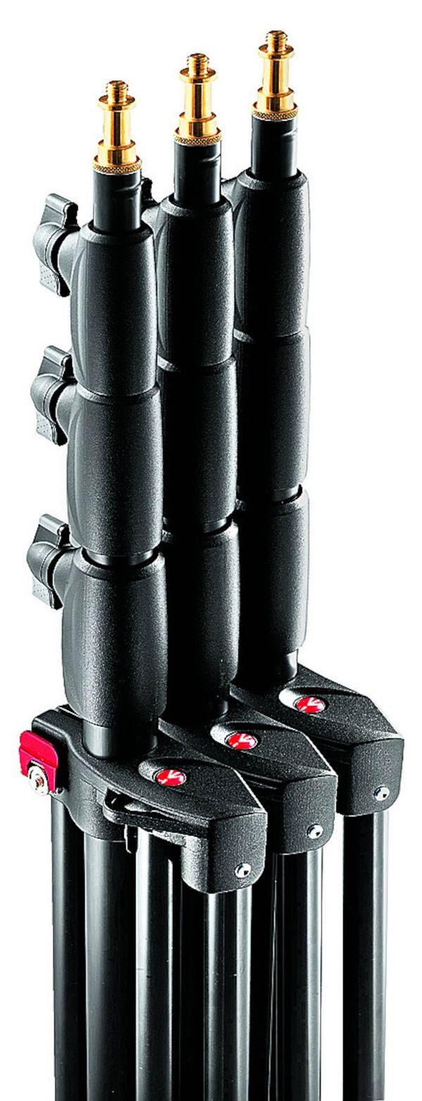 Manfrotto 1004BAC-3 Lampenstative Master 3er-Set mit Luftfederung 