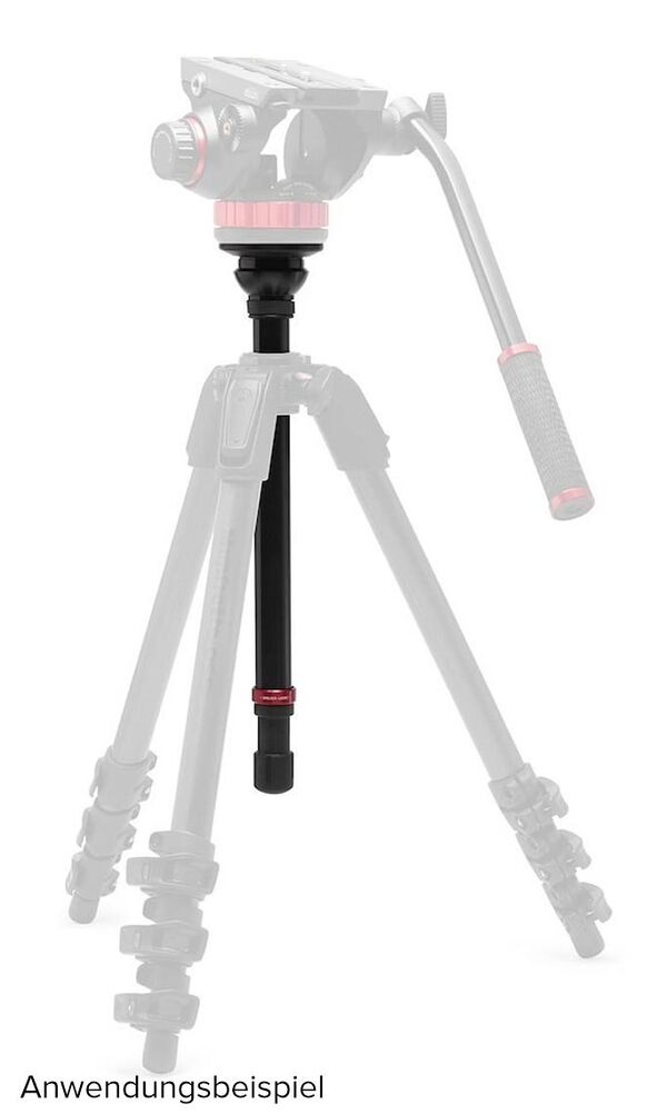 Manfrotto 502 flacher Fluid Videokopf m. 055 Video Carbonfaser-Stativ 