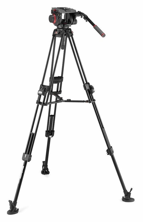 Manfrotto 509 & Alu Fast Doppelrohr-Stativ 
