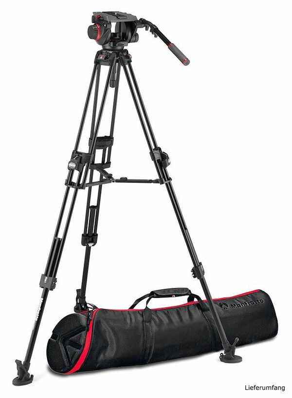 Manfrotto 509 & Alu Fast Doppelrohr-Stativ 