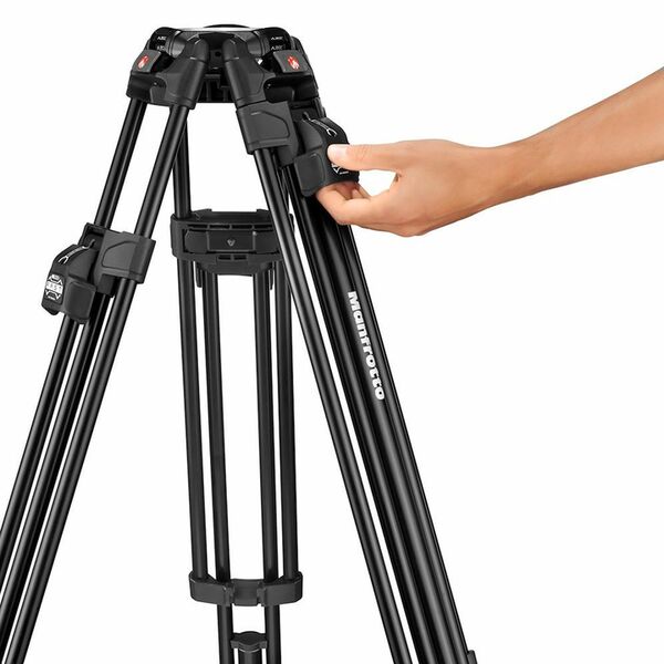 Manfrotto 526 & Alu Fast Doppelrohr-Stativ 