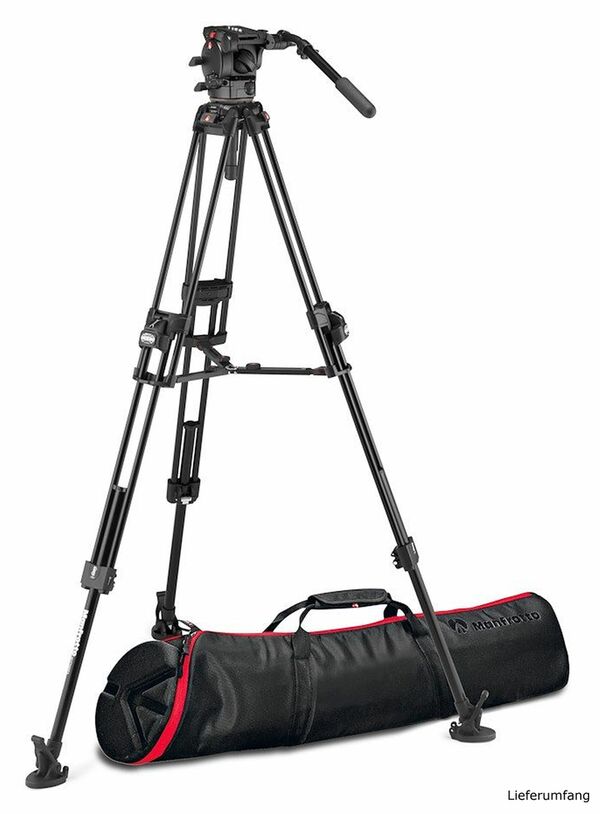 Manfrotto 526 & Alu Fast Doppelrohr-Stativ 