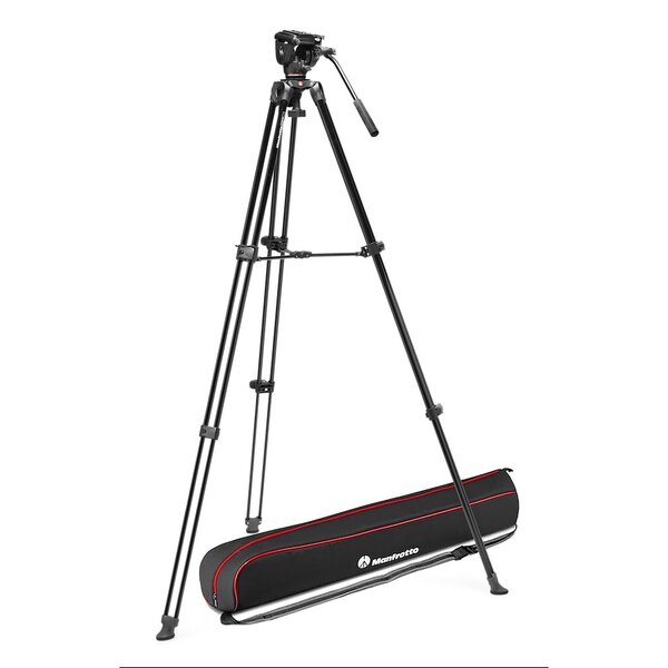 Manfrotto Alu Stativ mit 500X Fluid-Kopf 