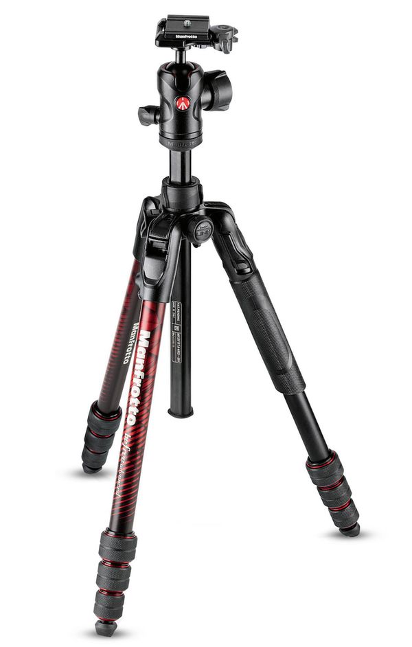 Manfrotto Befree Advanced Alu Reisestativ Kit Twist  rot