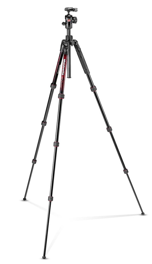 Manfrotto Befree Advanced Alu Reisestativ Kit Twist  rot