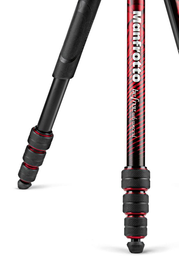 Manfrotto Befree Advanced Alu Reisestativ Kit Twist  rot
