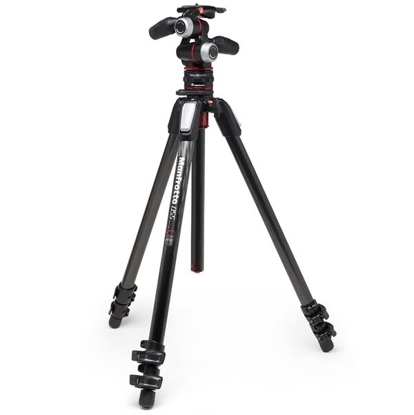 Manfrotto MT055CXPRO3 Set inkl. MHXPRO-3W Neiger und Move QR-System 
