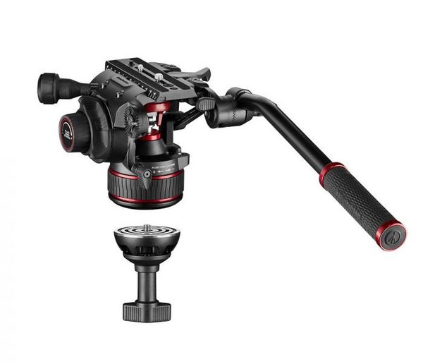 Manfrotto Nitrotech 608 & Carbon Doppelrohr-Stativ mit Mittelspinne 