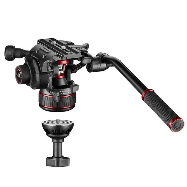 Manfrotto Nitrotech 608 & Carbon Doppelrohr-Stativ mit Bodenspinne 