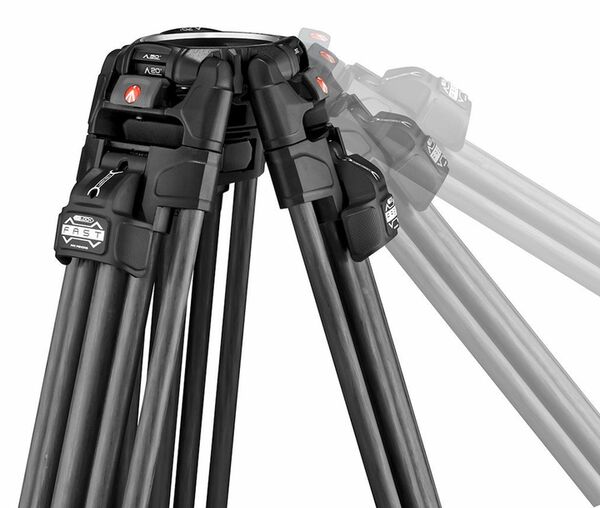 Manfrotto Nitrotech 608 & Carbon Fast Doppelrohr-Stativ 
