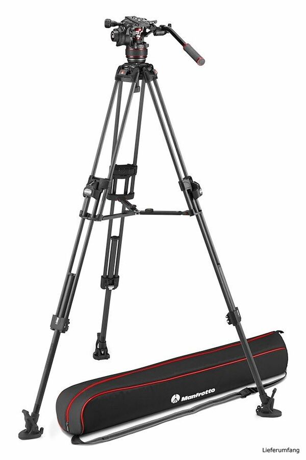 Manfrotto Nitrotech 608 & Carbon Fast Doppelrohr-Stativ 