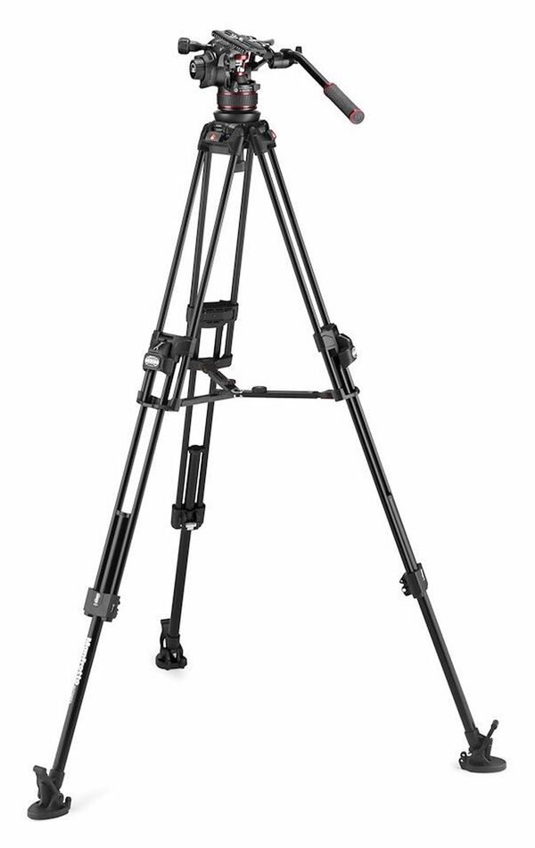 Manfrotto Nitrotech 612 & Alu Fast Doppelrohr-Stativ 