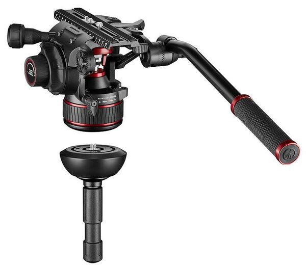 Manfrotto Nitrotech 612 & Carbon Doppelrohr-Stativ mit Bodenspinne 