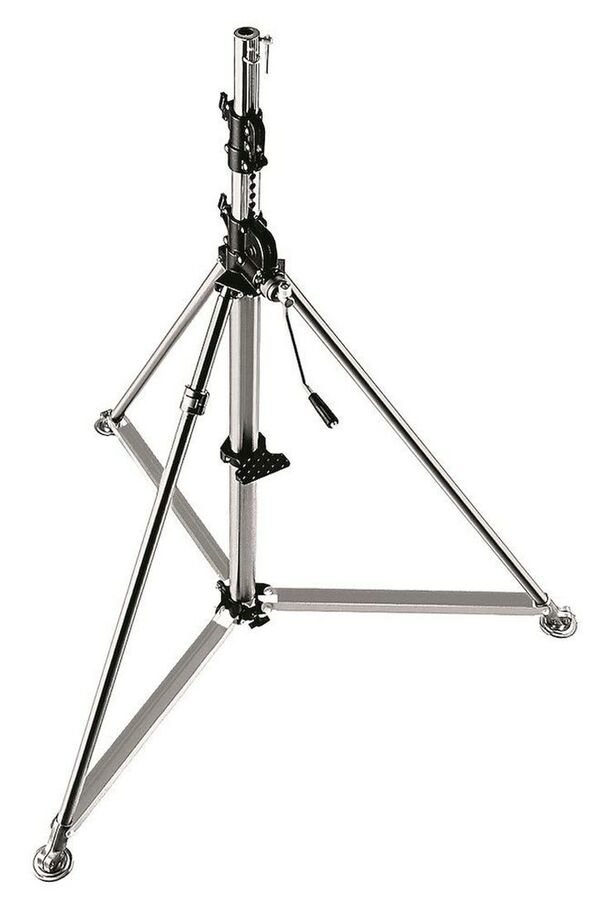 Manfrotto Stativ Super Wind-Up Inox Silber 