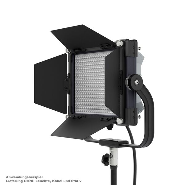 Nanlite BD-AL150 Lichtklappenvorsatz für Flächenleuchte Alien 150C. Metallrahmen mit vier Lichtklappen. 