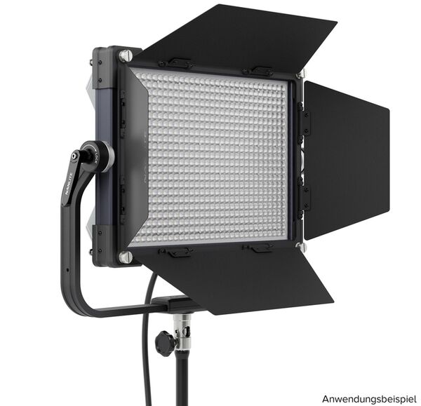 Nanlite BD-AL300 Lichtklappenvorsatz für Flächenleuchte Alien 300C. Metallrahmen mit vier Lichtklappen. 