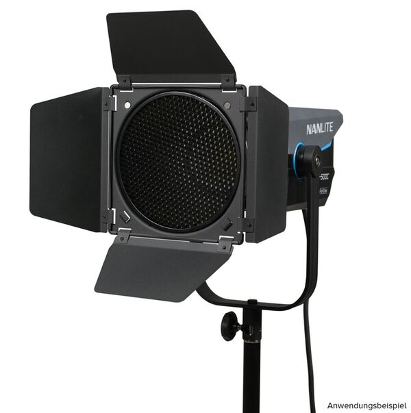 Nanlite BD-BM-RF45 Lichtklappenvorsatz für Bowens-Standard-Reflektor RF-BM mit vier Lichtklappen und herausnehmbarem Wabengitter 