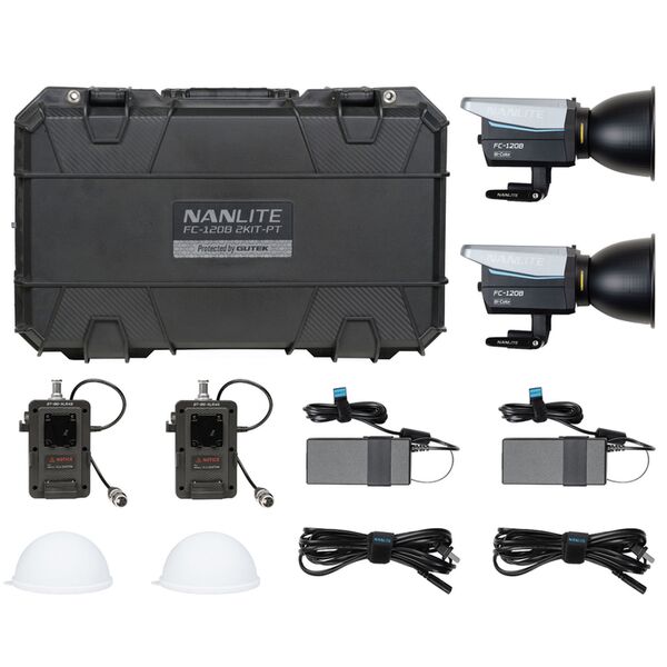 Nanlite FC-120B 2KIT-PT Beleuchtungs-Set mit 2 Reportage- und Studio-Scheinwerfern 