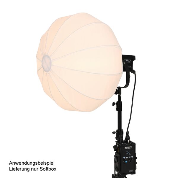 Nanlite LT-65 Lantern-Softbox 65 cm mit Bowens-Anschluss z. B. für Forza 300(B) II 500(B) II. Inkl. Transporttasche. 
