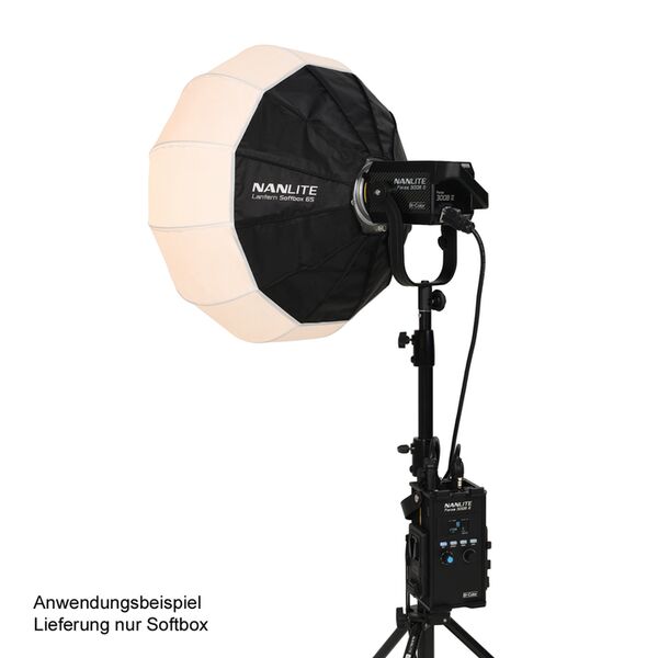 Nanlite LT-65 Lantern-Softbox 65 cm mit Bowens-Anschluss z. B. für Forza 300(B) II 500(B) II. Inkl. Transporttasche. 