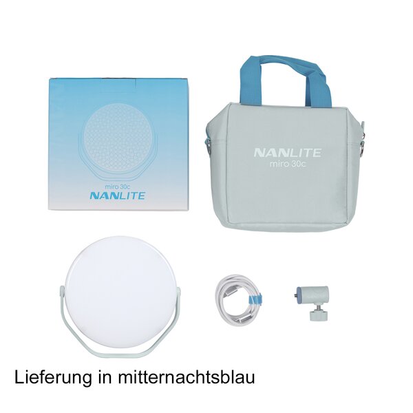 Nanlite Micro Full-Color Multifunktionsflächenleuchte  16,7cm mitternachtblau