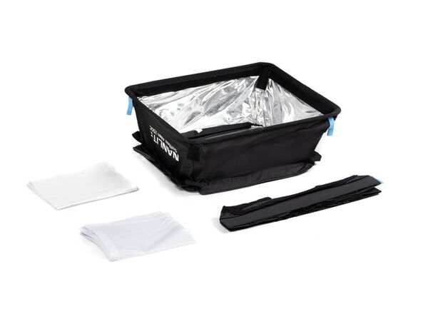 Nanlite SB-AL300 Pop-up-Softbox für Flächenleuchte Alien 300C. Mit Standard- und Lite-Diffusor sowie Stoffwabe. 