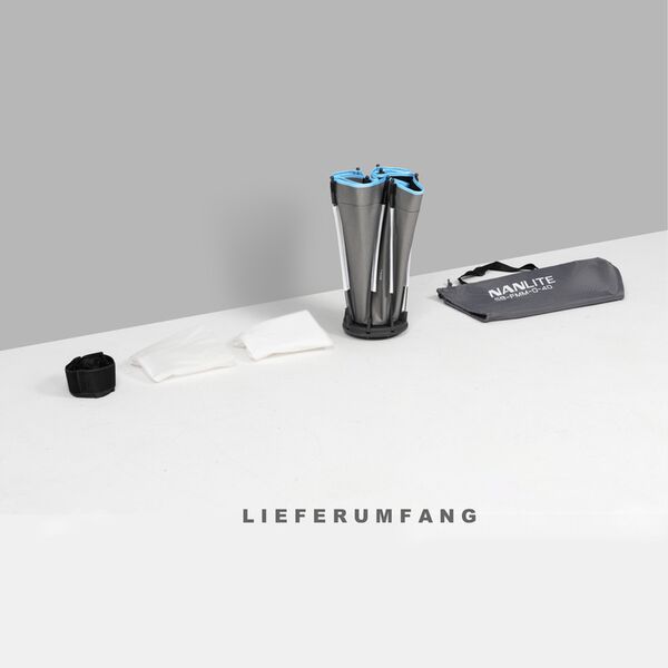 Nanlite SB-FMM-O-40 Oktagonal-Softbox 40 cm mit FMM-Bajonettanschluss. Inkl. Standard- und Lite-Diffusor Stoffwabe und Schutztasche. 