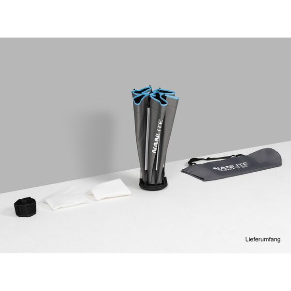 Nanlite SB-FMM-O-60 Oktagonal-Softbox 60 cm mit FMM-Bajonettanschluss. Inkl. Standard- und Lite-Diffusor Stoffwabe und Schutztasche. 