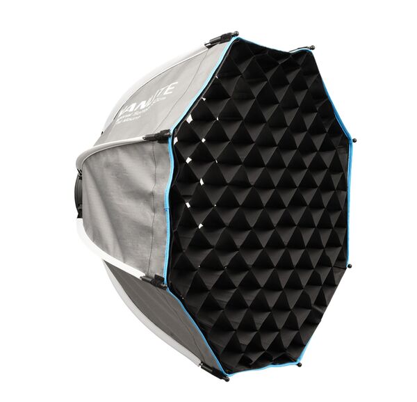 Nanlite SB-FMM-O-60 Oktagonal-Softbox 60 cm mit FMM-Bajonettanschluss. Inkl. Standard- und Lite-Diffusor Stoffwabe und Schutztasche. 