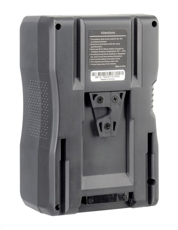 Nanlite V-Mount-Akku BT-V-26V230 Lithium-Ionen-Akku 26 V 230 Wh 9 Ah. Max. Belastbarkeit 15 A. Mit Ladezustandsanzeige V-Mount-Anschluss D-Tap-Buchse. 