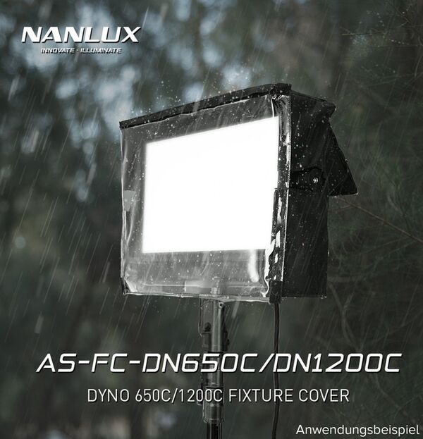 Nanlux AS-FC-DN650C Wetterschutzhülle Schutzklasse IPX5 (Schutz gegen Strahlwasser) inkl. Aufbewahrungstasche für Dyno 650C 