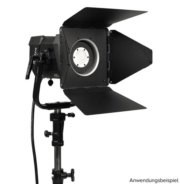 Nanlux BD-NLM Lichtklappenvorsatz mit vier Lichtklappen und NLM-Bajonettanschluss. Für Evoke 900C/1200/1200B/2400B. 